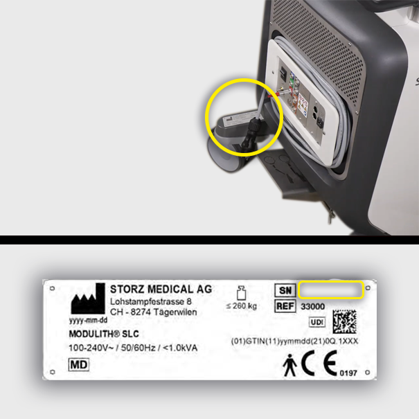 Anbringungsort Typenschild SLX F2