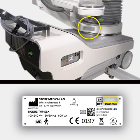 Anbringungsort Typenschild SLX F2